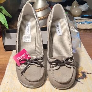 Dexter Women's Taupe Moccasins with Bow